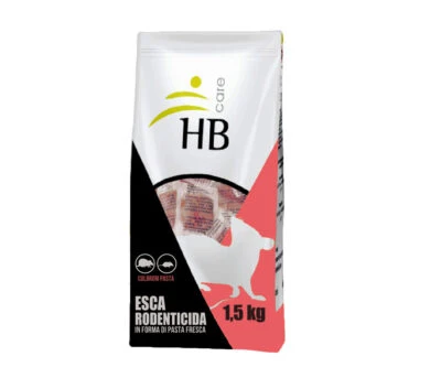 Isca rodenticida para controle de pragas para camundongos e ratos COLBROM PASTA PROFESSIONAL - 1,5 Kg