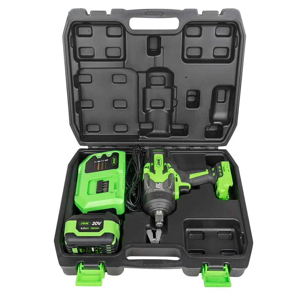 Chave de impacto sem fios de 3/4" com motor sem escovas e binário de 1300 Nm, com mala de transporte - 60048C JBM