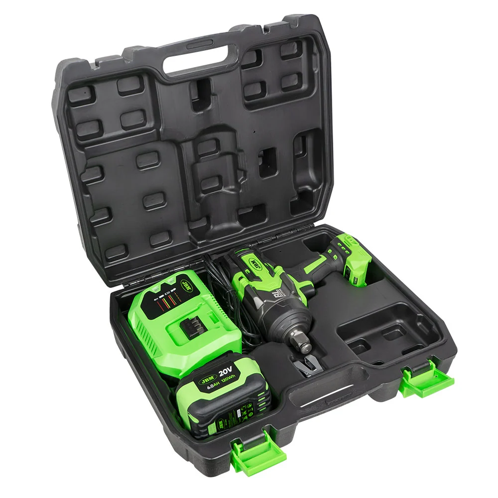 Chave de impacto sem fios de 3/4" com motor sem escovas e binário de 1300 Nm, com mala de transporte - 60048C JBM