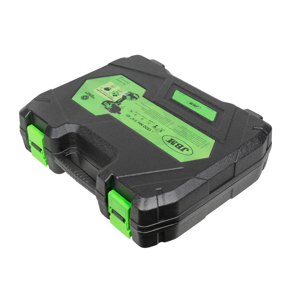 Chave de impacto sem fios de 3/4" com motor sem escovas e binário de 1300 Nm, com mala de transporte - 60048C JBM