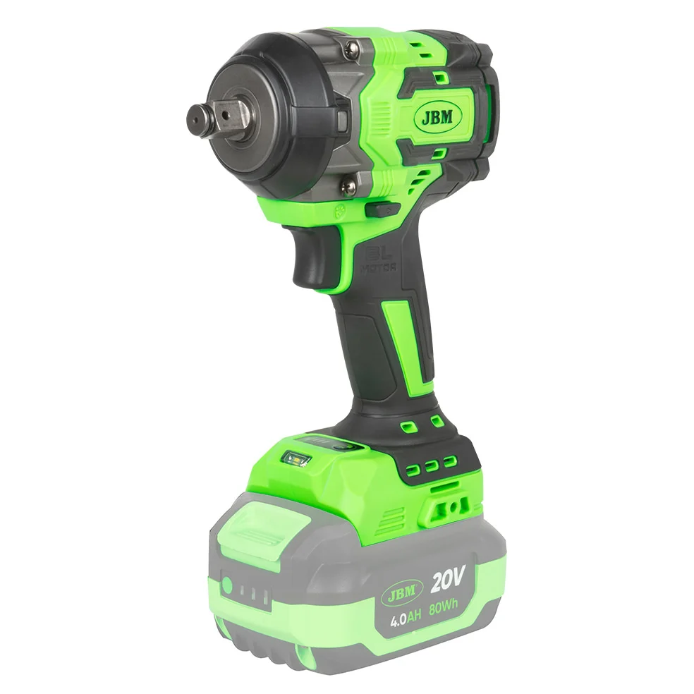 Chave de impacto sem fios de 1/2" com motor sem escovas e binário de 800 Nm - Bateria não incluída - 60046 JBM