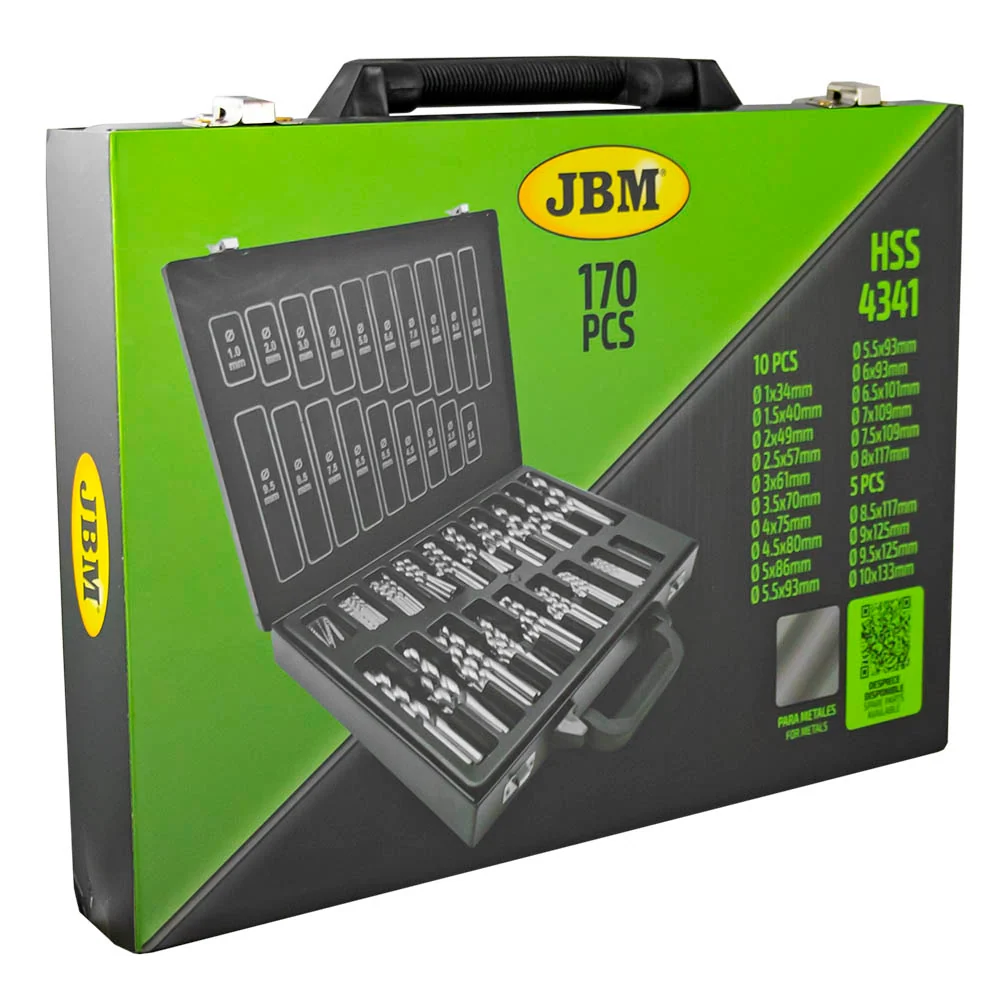 Conjunto de Brocas Helicoidais 1-10mm HSS 4341 - 53852 JBM