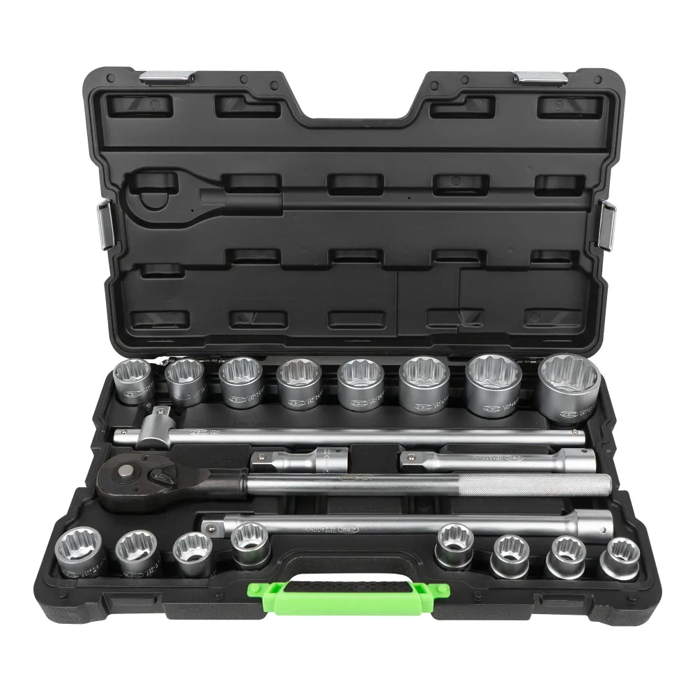 Conjunto de 21 ferramentas de 3/4" com 12 pontas e acabamento zincado - 53728 JBM