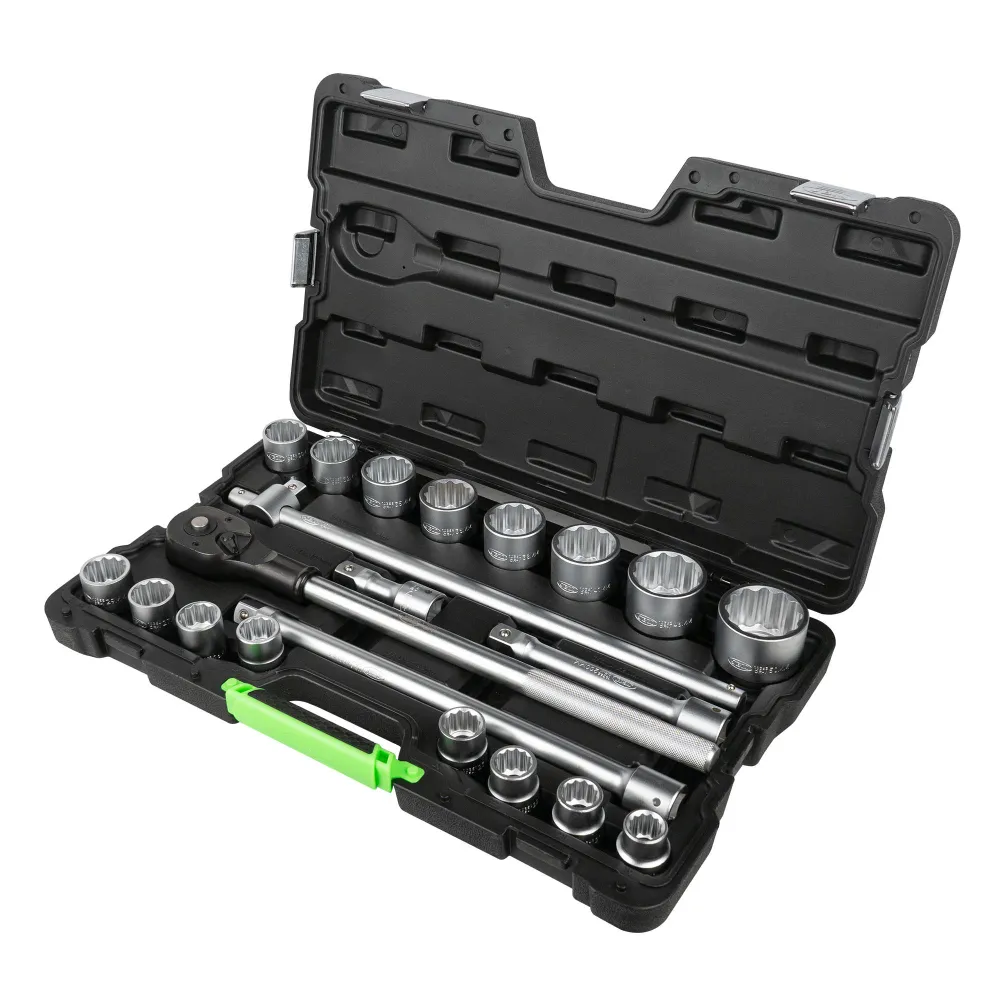 Conjunto de 21 ferramentas de 3/4" com 12 pontas e acabamento zincado - 53728 JBM