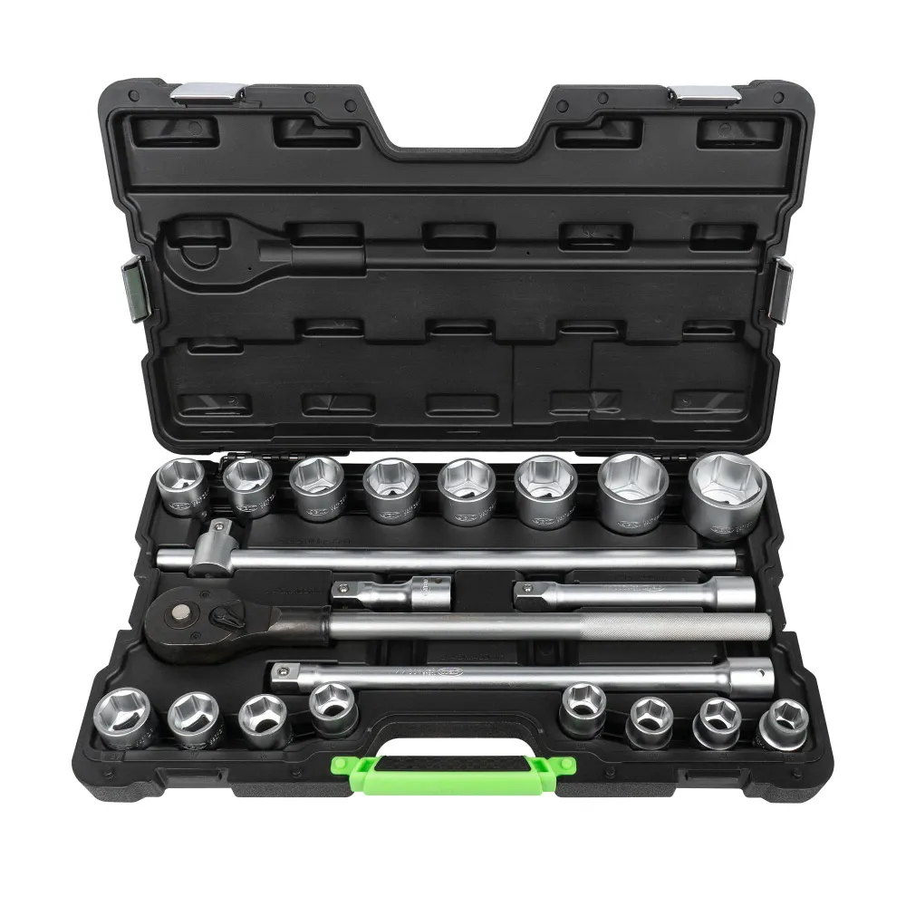 ESTOJO DE FERRAMENTAS COM 21 PEÇAS DE ENCAIXE HEXAGONAL DE 3/4" ZINCADO - 53727 JBM