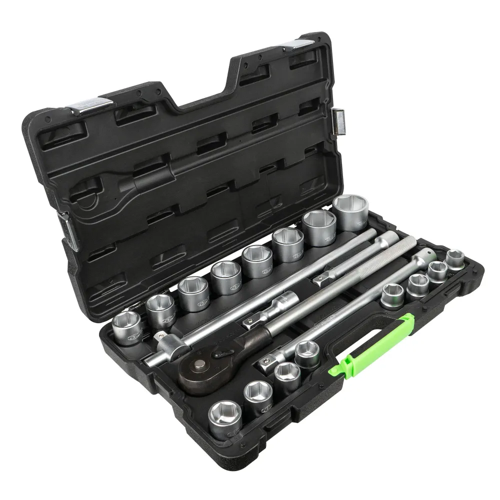 ESTOJO DE FERRAMENTAS COM 21 PEÇAS DE ENCAIXE HEXAGONAL DE 3/4" ZINCADO - 53727 JBM