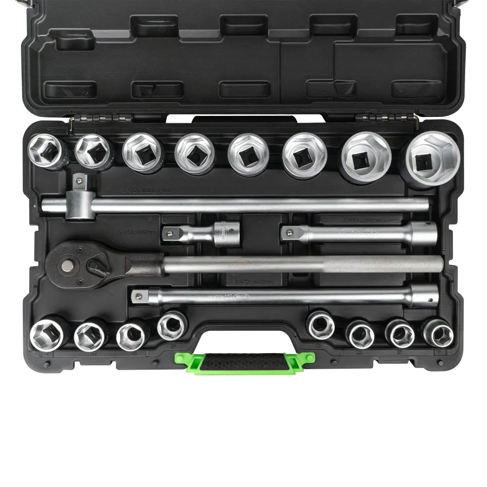 ESTOJO DE FERRAMENTAS COM 21 PEÇAS DE ENCAIXE HEXAGONAL DE 3/4" ZINCADO - 53727 JBM