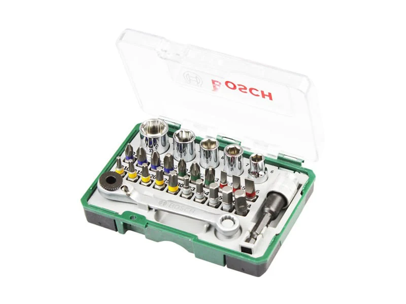 JOGO DE BITS 2607017160 COM 27 PEÇAS E CATRACA BOSCH