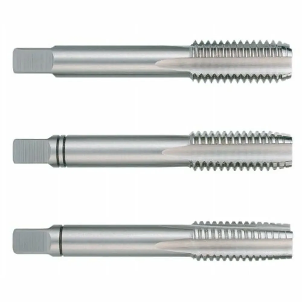 Jogo de machos para roscar manualmente RUKO 4 mm ço de alta velocidade (HSS) DIN 352 3 Unidades