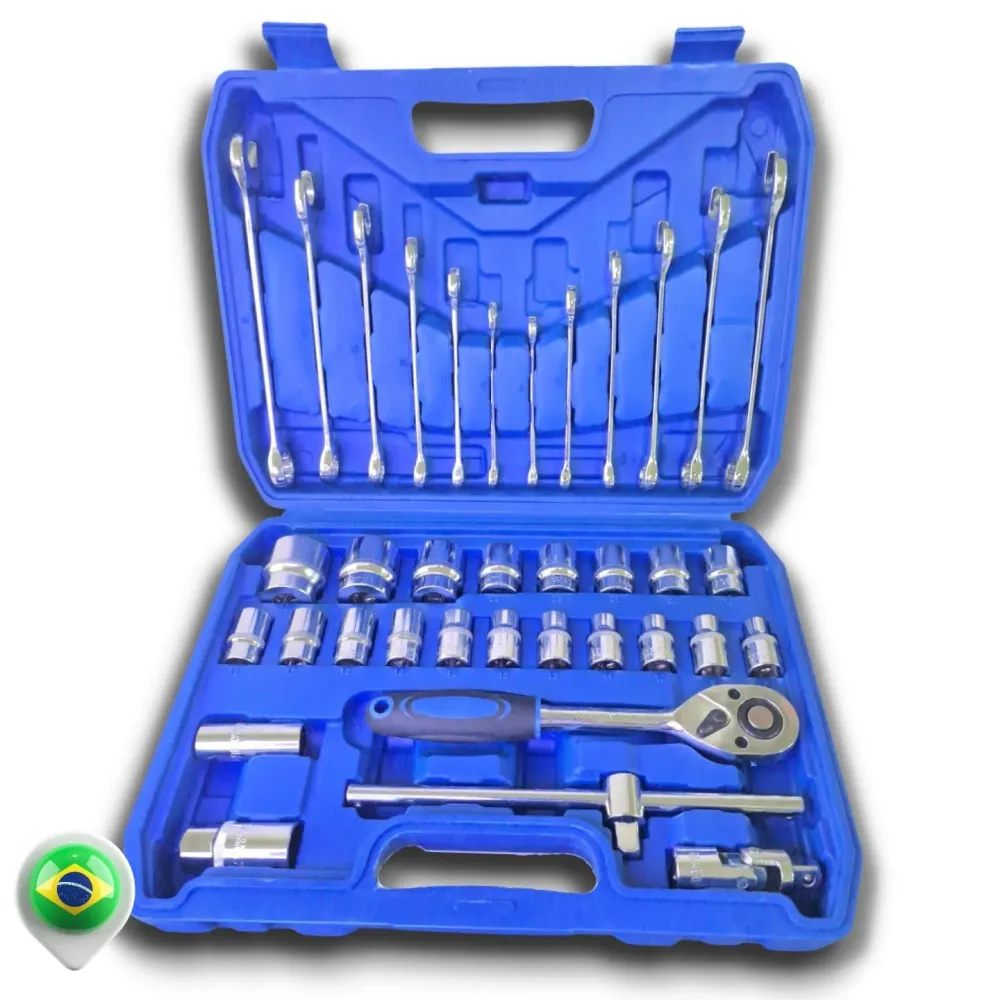 Jogo Soquetes 37 Peças 8 32mm Kit De Ferramentas Completo