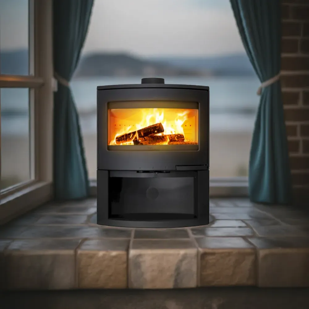 Kaminofen Barney Holzofen 9KW com compartimento de madeira