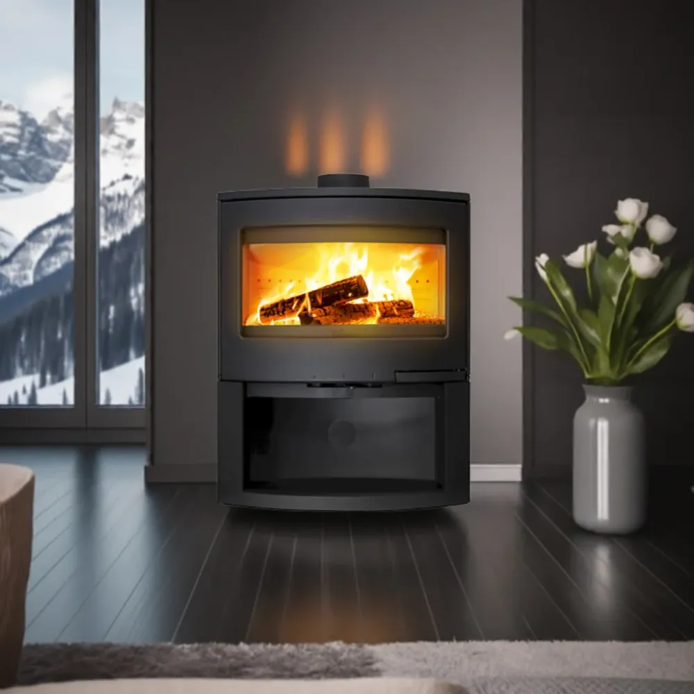 Kaminofen Barney Holzofen 9KW com compartimento de madeira