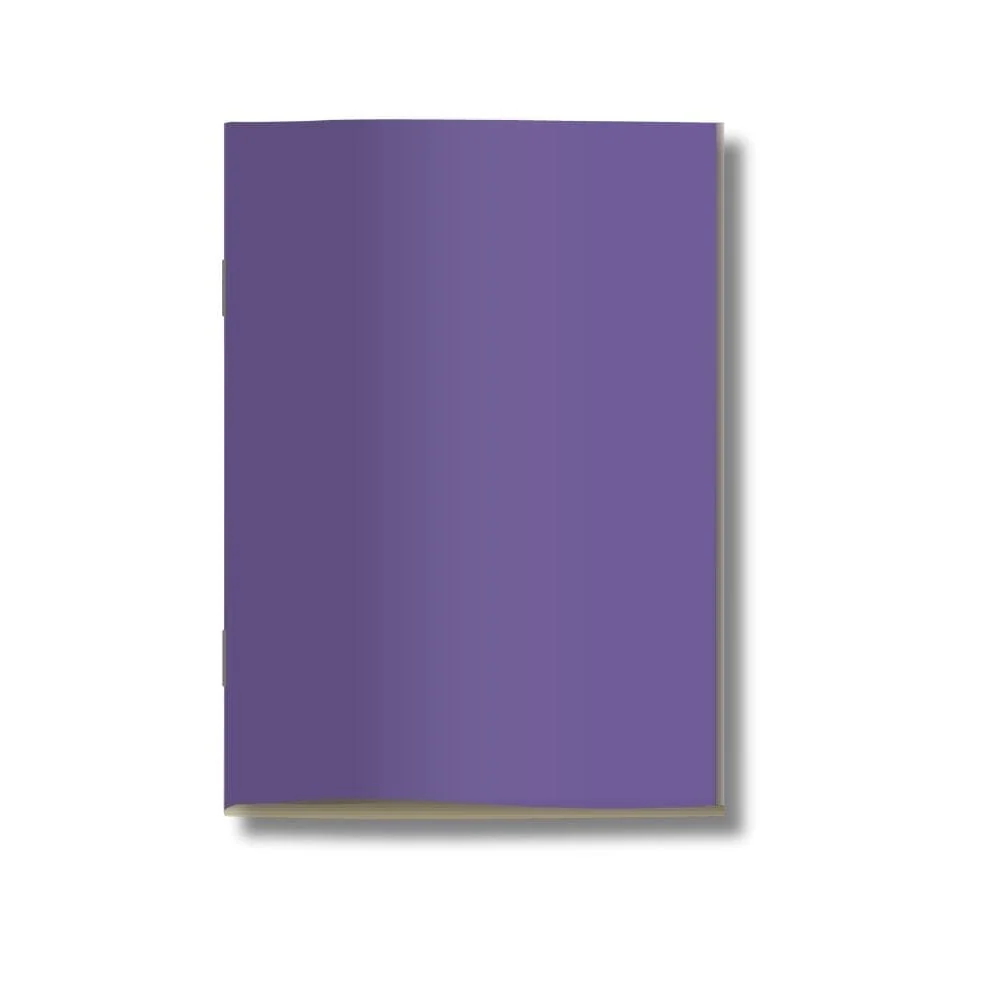 Kit 6x Cadernetas Sem Pauta Capa Flex 40 Pág Pólen A5 Roxo Violeta
