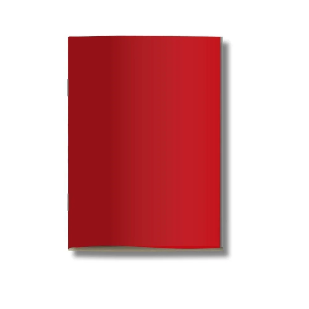 Kit 6x Cadernetas Sem Pauta Capa Flex 40 Pág Pólen A5 Vermelho