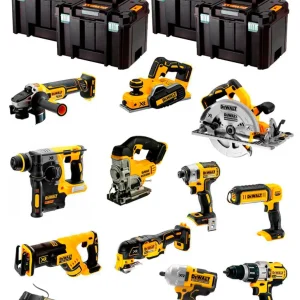 Kit Dewalt 11 ferramentas + 3bat 5Ah + Carregador DCB1104 + 4xTSTAK DCK110P3