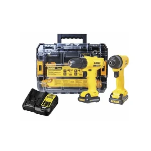 KIT FURADEIRA E PARAFUSADEIRA DE IMPACTO 12V 2 BATERIAS DCK201C2-BR DEWALT