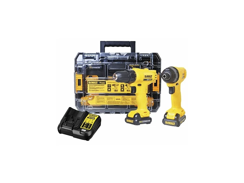 KIT FURADEIRA E PARAFUSADEIRA DE IMPACTO 12V 2 BATERIAS DCK201C2-BR DEWALT