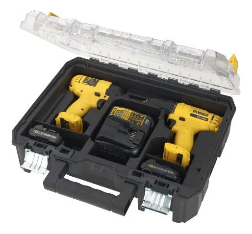 KIT FURADEIRA E PARAFUSADEIRA DE IMPACTO 12V 2 BATERIAS DCK201C2-BR DEWALT