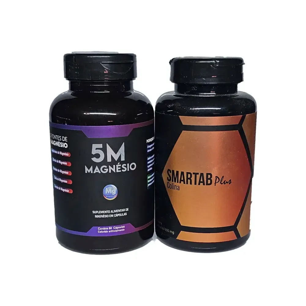 Kit - Magnésio 5M + Colina - Smartab Plus - Saúde Mental