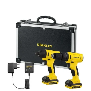 KIT PARAFUSADEIRA / FURADEIRA DE IMPACTO 3/8 12V SCHI121S2FK-BR COM MALETA STANLEY