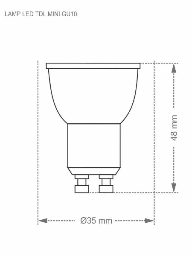 Lampada Dicroica Tdl 20 3,5w 2700k Gu10