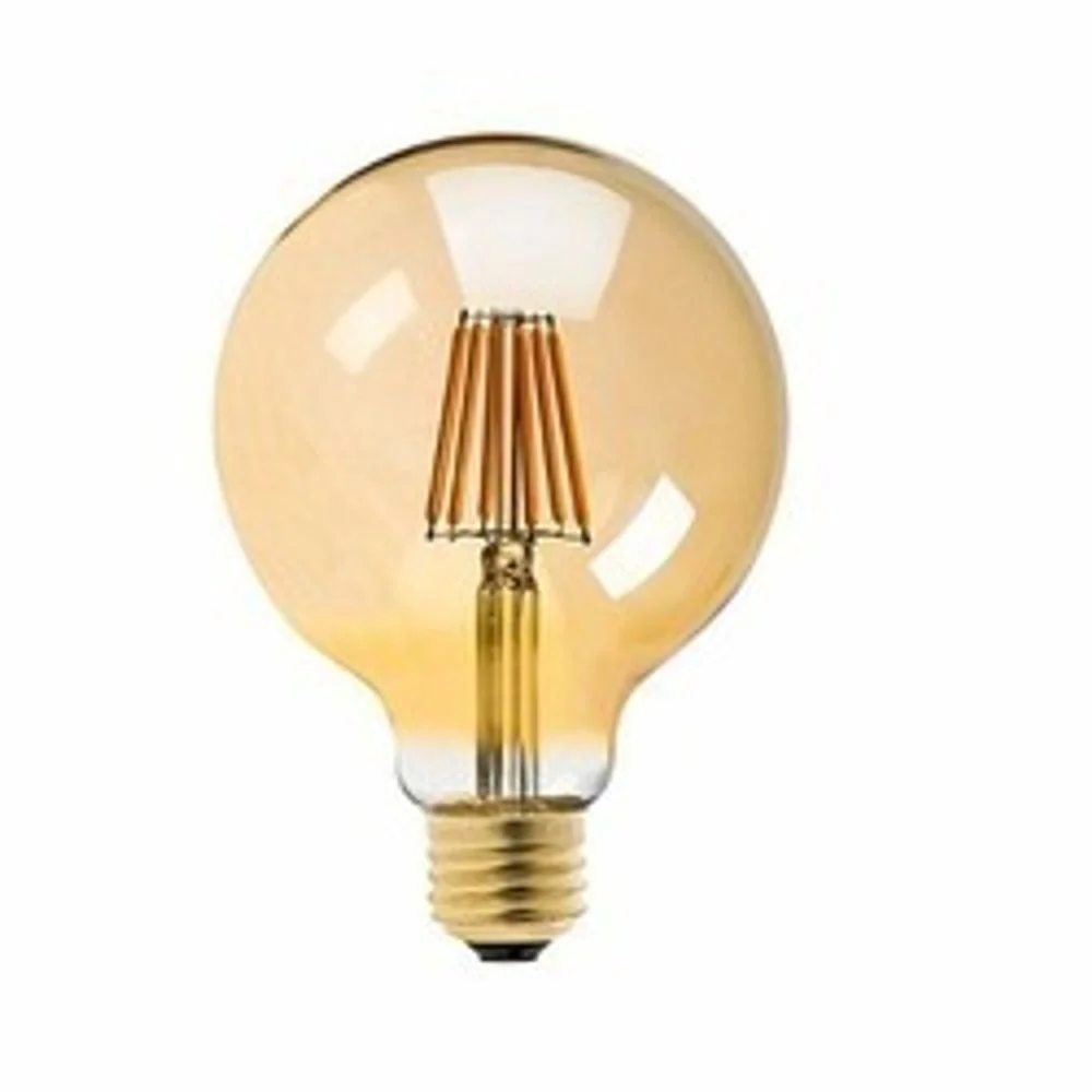 Lampada Led Filamento G80 Vintage Ambar