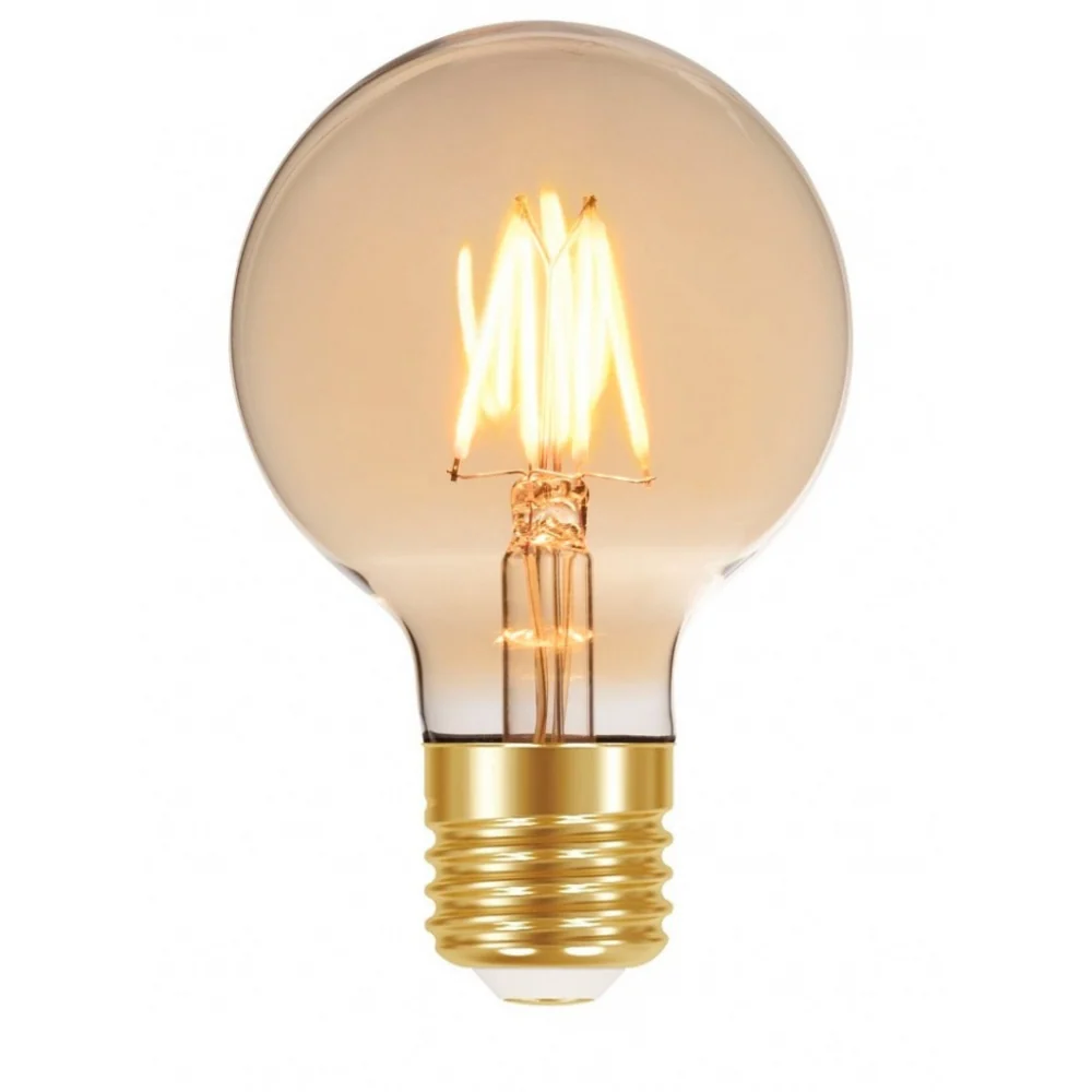 Lampada Led Filamento G80 Vintage Ambar