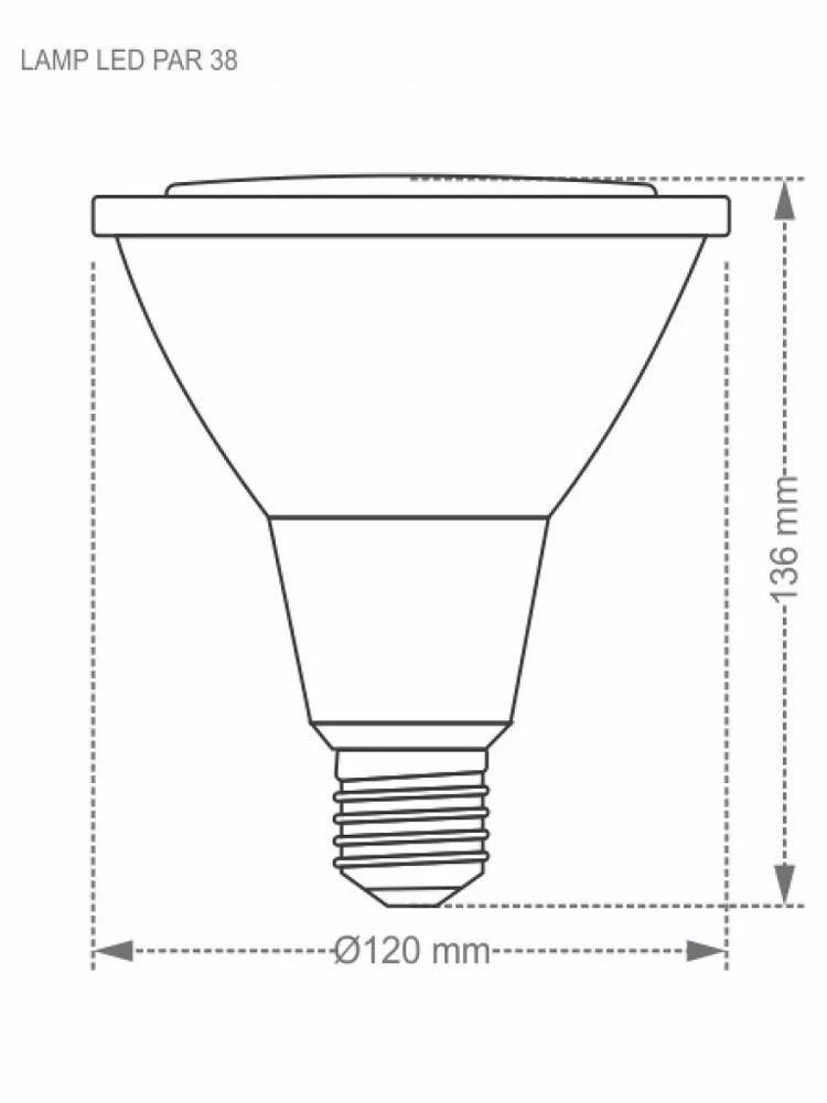 Lampada Led Par 38 9w 3000k