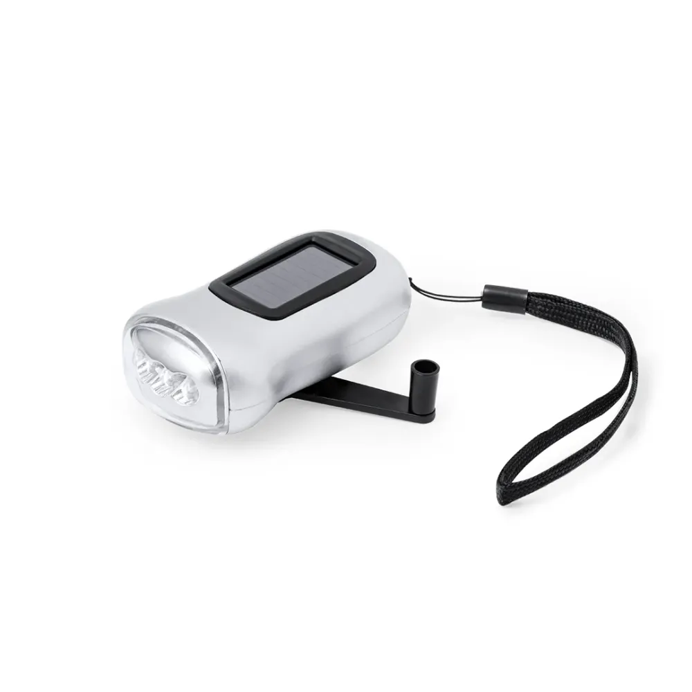 Lanterna Solar de Mão com Dinamo e LEDs Potentes