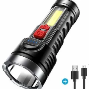 Lanterna Tática 2 Leds Recarrega Via Usb Potente Lt-8931