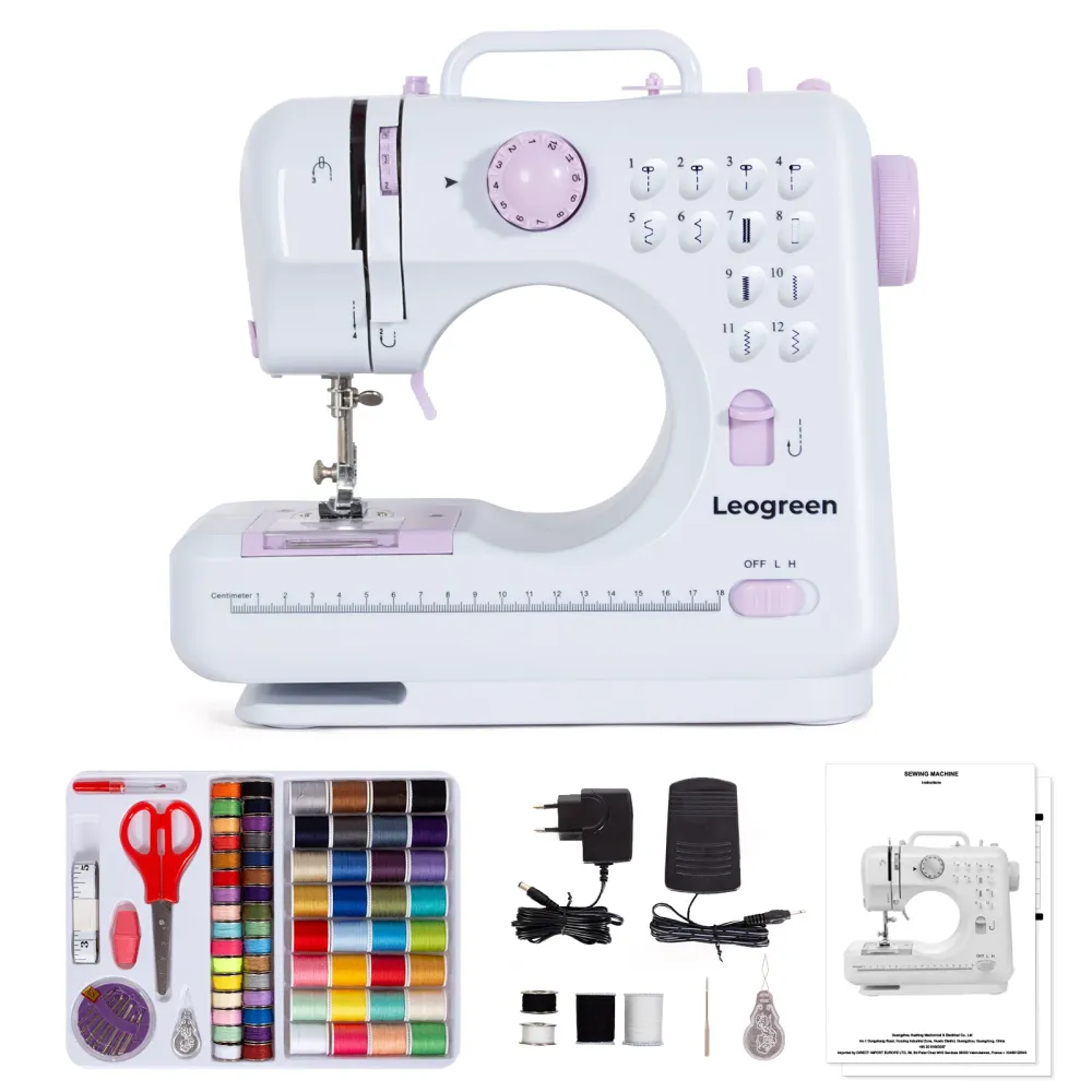 Máquina de Costura para Iniciantes - Kit Completo Leogreen