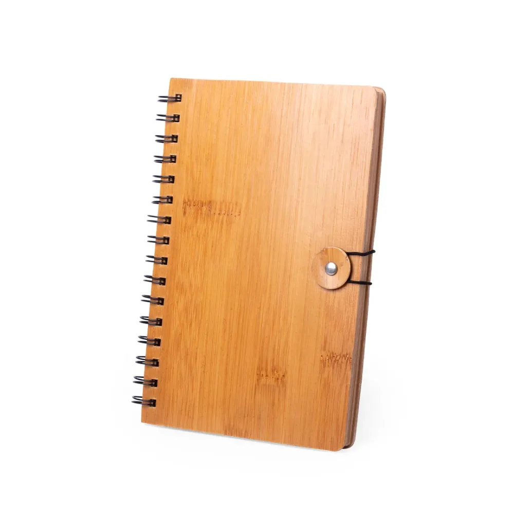 Libreta Palmex com capas de bambu e fecho elástico