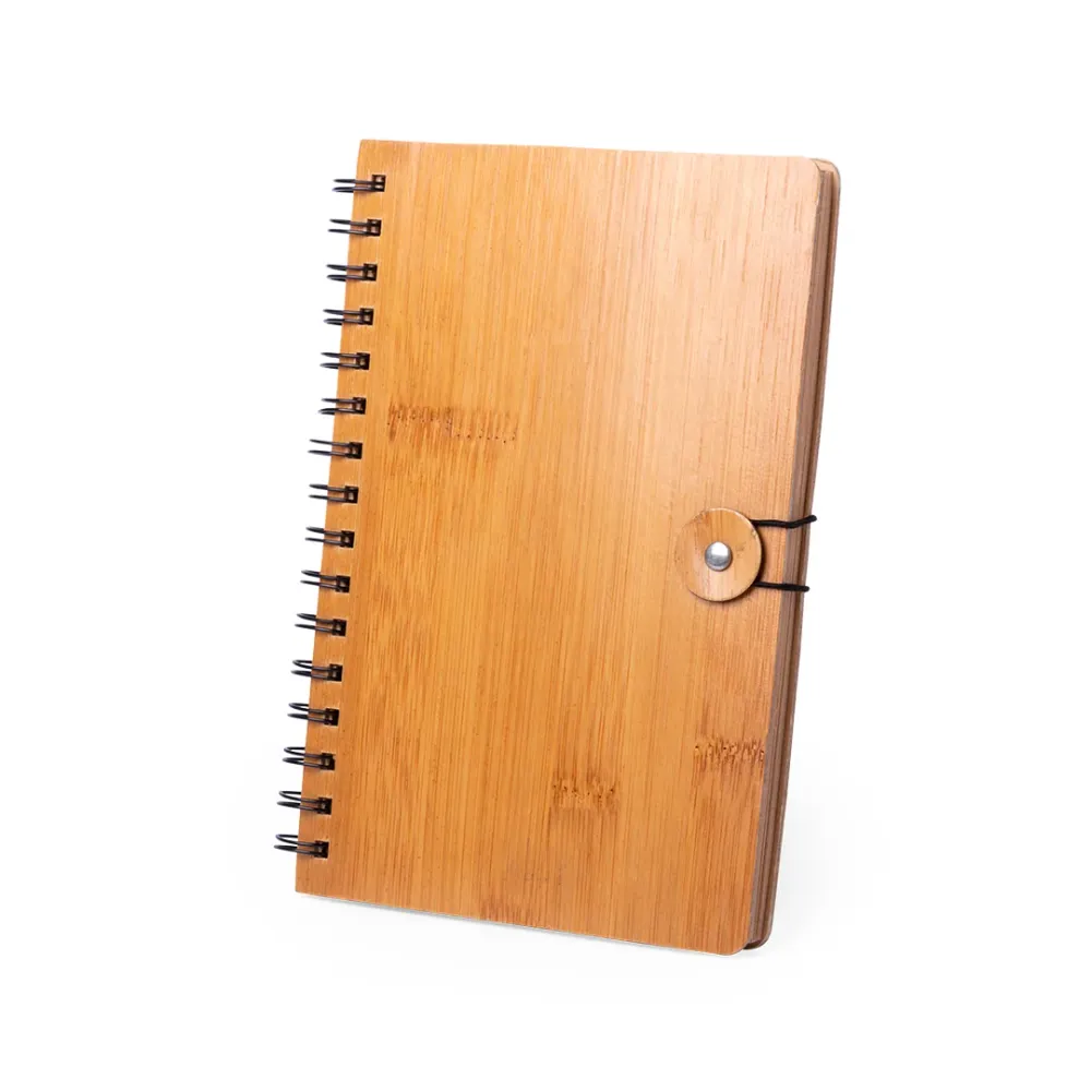 Libreta Palmex com capas de bambu e fecho elástico