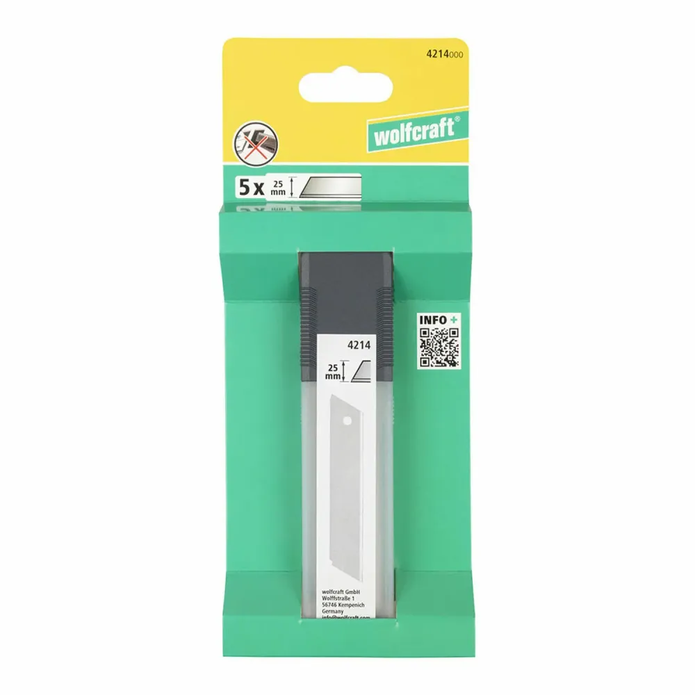 Lâmina de Corte Wolfcraft ço 25 mm (5 Unidades)