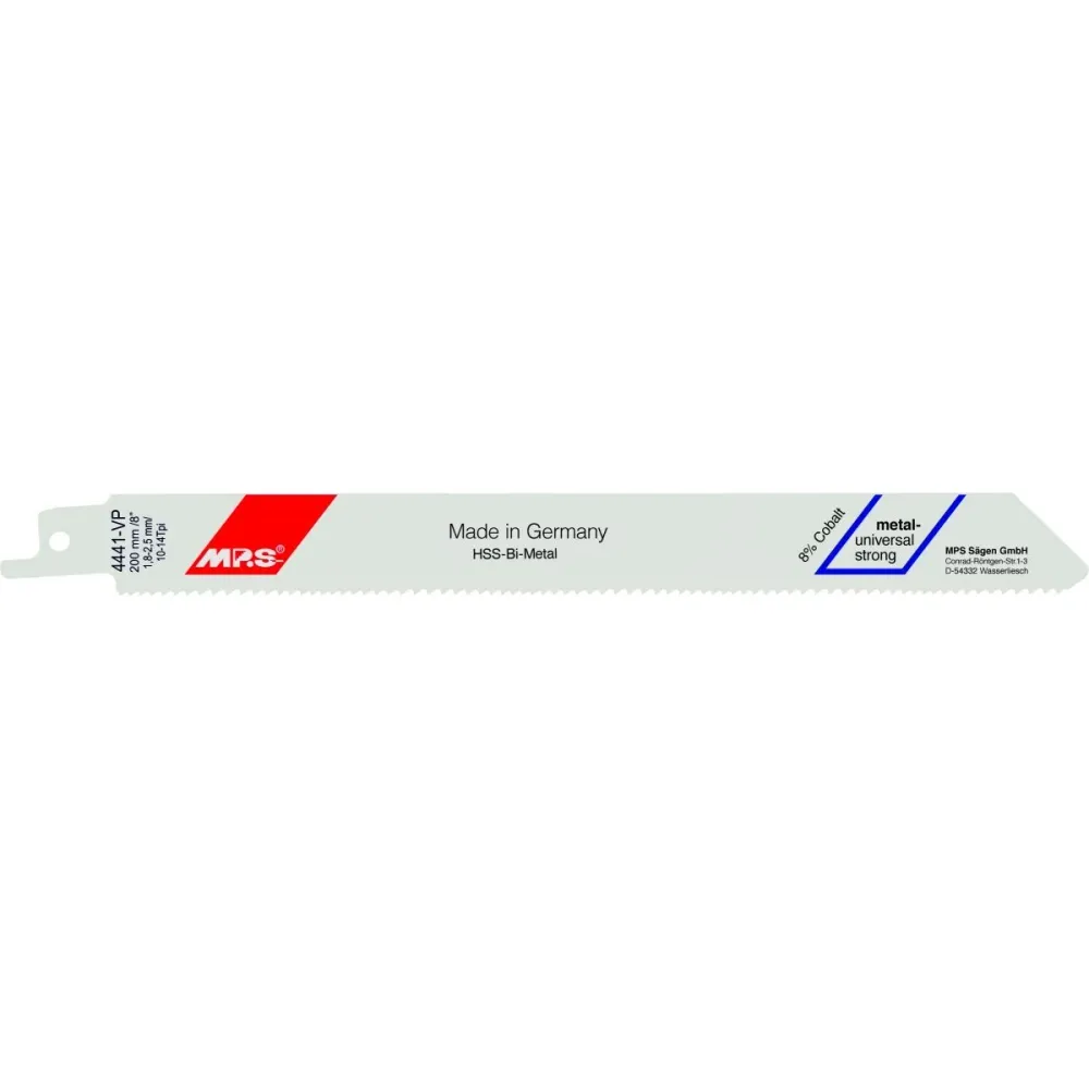 Lâmina de Serra MP.S 4441-VP 10 tpi 14 tpi Serra de Sabre 5 Unidades