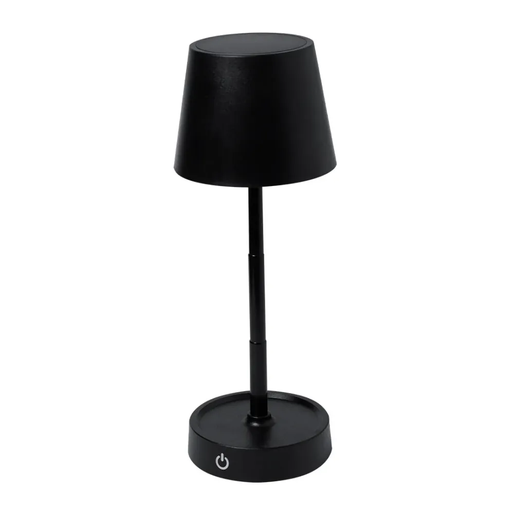 Lâmpada 'Kirsten' Preto Mate com LED e Bateria USB