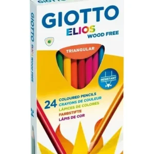 Lápis de Cor Giotto 24un Elios Wood Free Triangular
