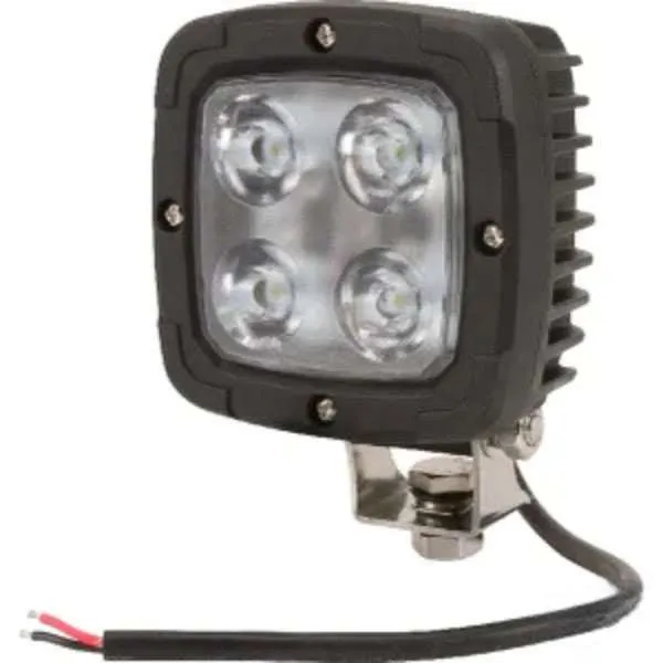Luz de trabalho LED 40W, 4000lm, quadrado, 10-30V, 4 LEDS