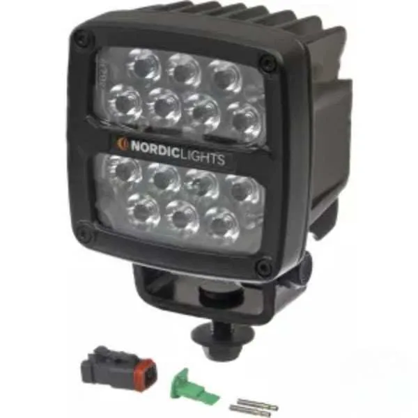 Luz de trabalho LED, 50W, 7000lm, quadrado, 12/24V, 14 LEDS