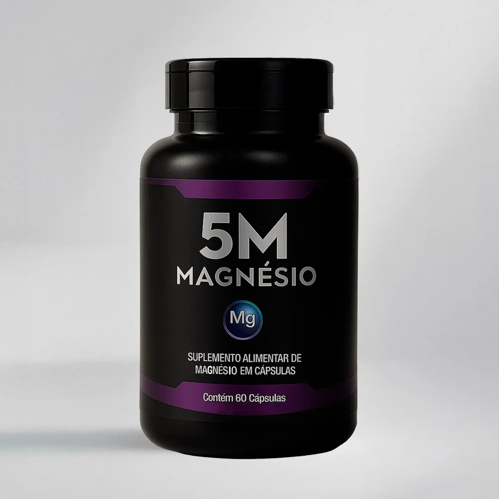 5M - Magnésio - 60 Cápsulas - O primeiro e original 5M