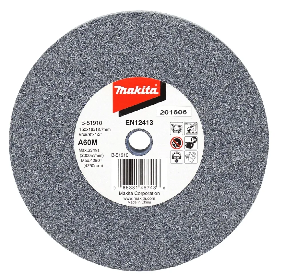 PIEDRA ESMERIL 6 X 5/8 X 1/2 #60 B-51910 MAKITA