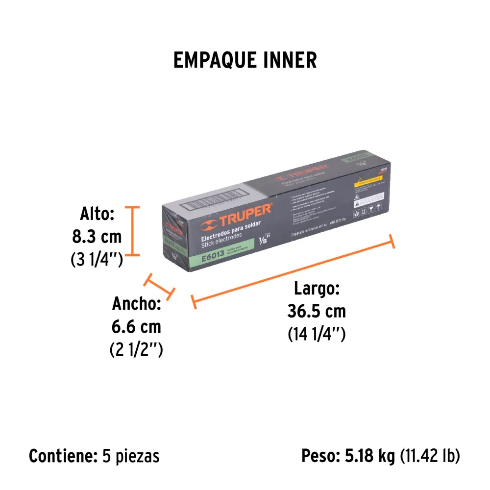 Electrodos 6013 de 1/8" Truper 100 gms Maraga