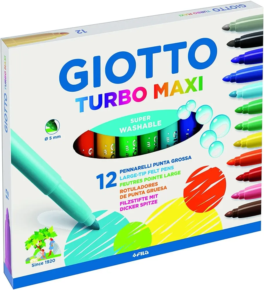 Marcadores giotto Turbo Maxi 12 Cores