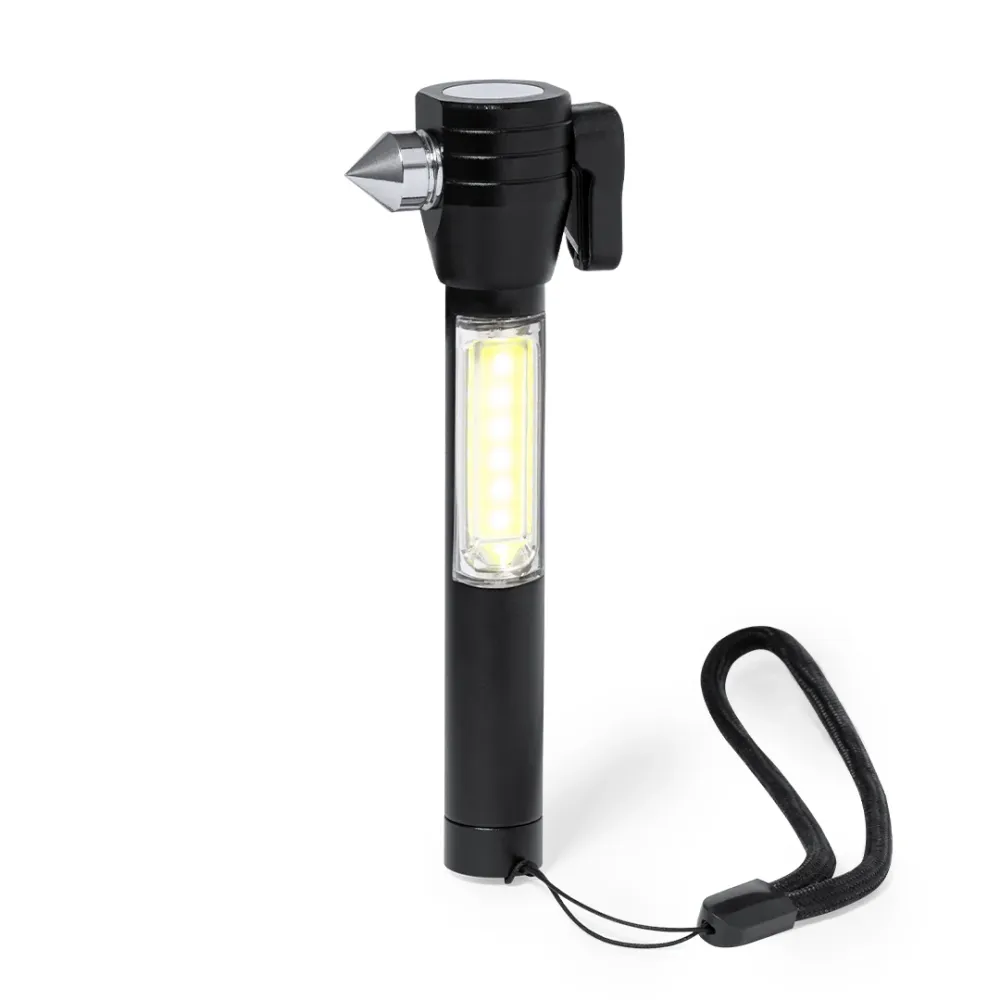 Martelo de Emergência Multifuncional com Lanterna LED