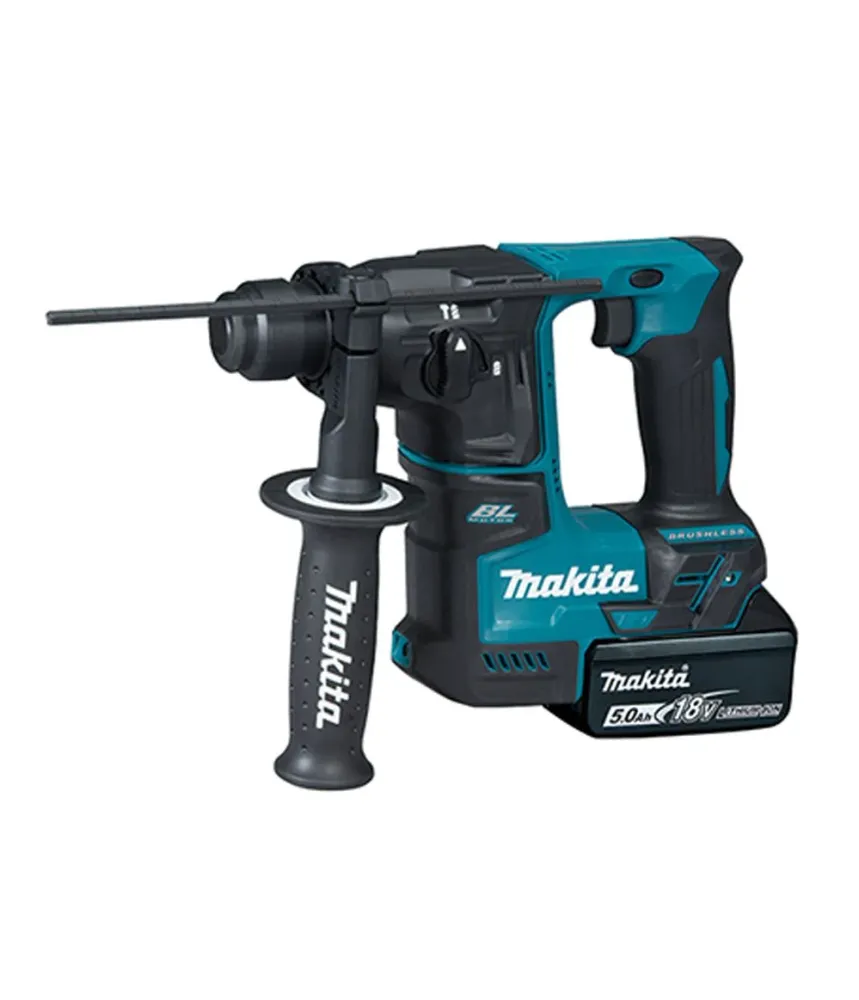 Martelo ligeiro 17mm 18V + 2 bat. 5.0Ah + carregador + maleta Makita DHR171RTJ