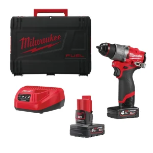 Martelo perfurador M12 Fuel + 2bat 4Ah + Carregador + Mala Milwaukee M12 FPD2-402X