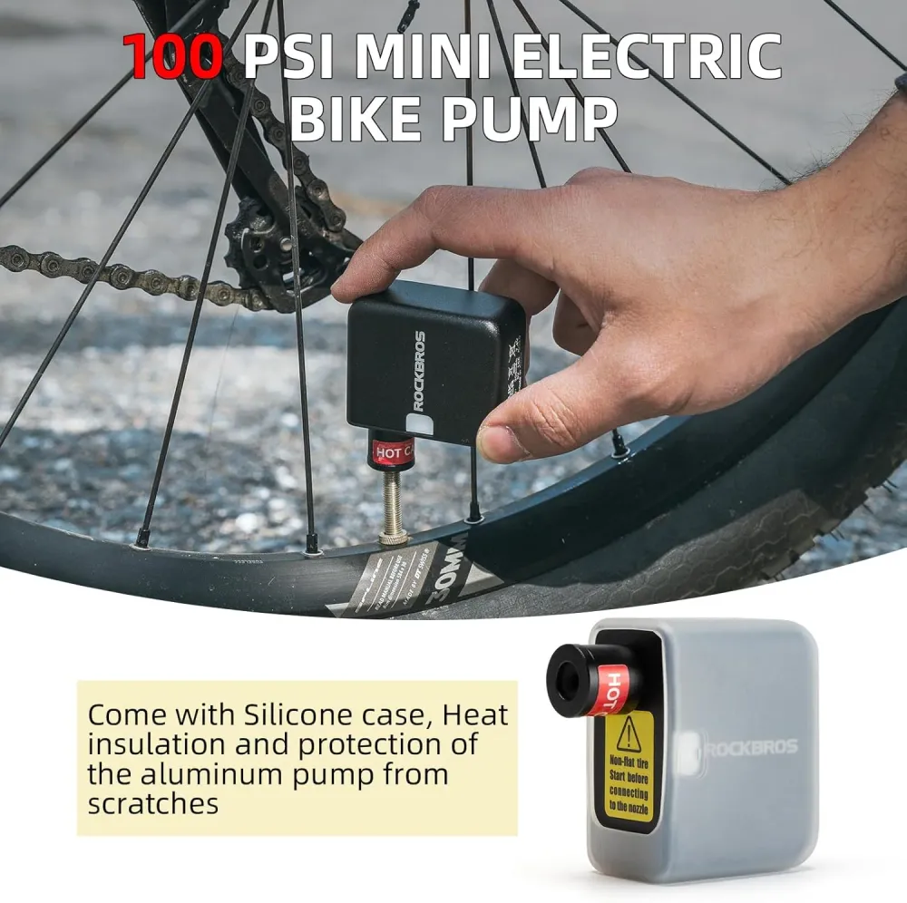 Mini bomba elétrica portátil ROCKBROS – 100 PSI