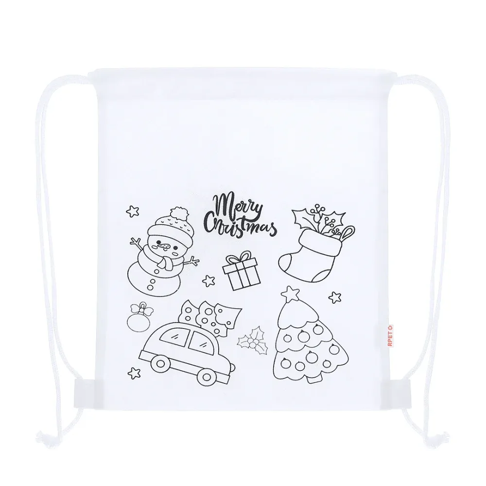 Mochila Infantil Natal para Colorir com Ceras