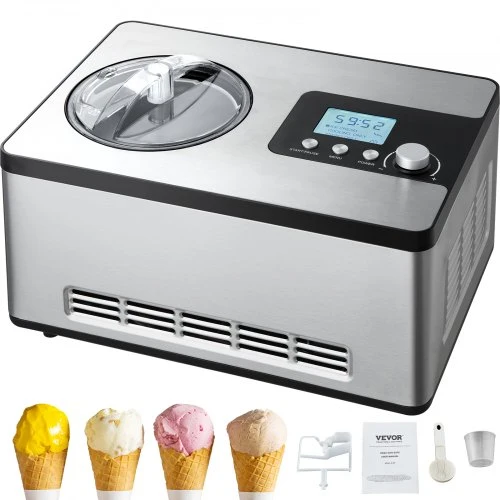 Máquina Automática Gelados 1.9L VEVOR Elétrica Prateada