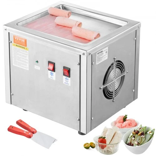 Máquina de Gelado Frito VEVOR com Compressor e Espátulas